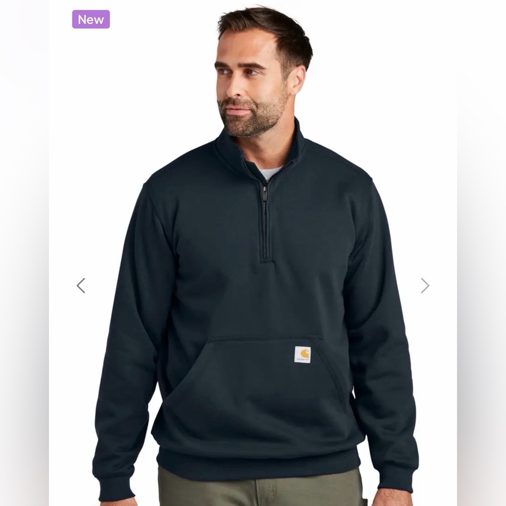 Carhartt Men’s Loose Fit Midweight Mock-Neck 1/4 Zip Pullover-size Medium NWT🔥
